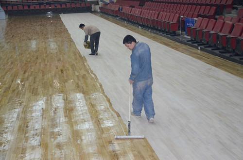 防滑耐磨篮球实木运动木地板